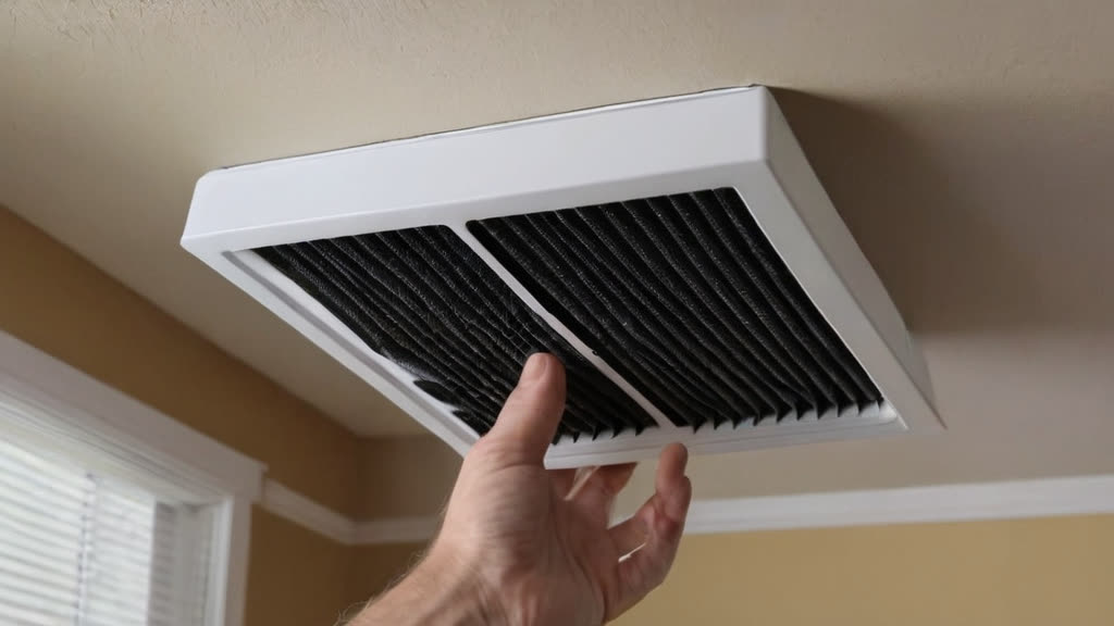 Installing a HEPA filter to improve indoor air quality in a Florida home.