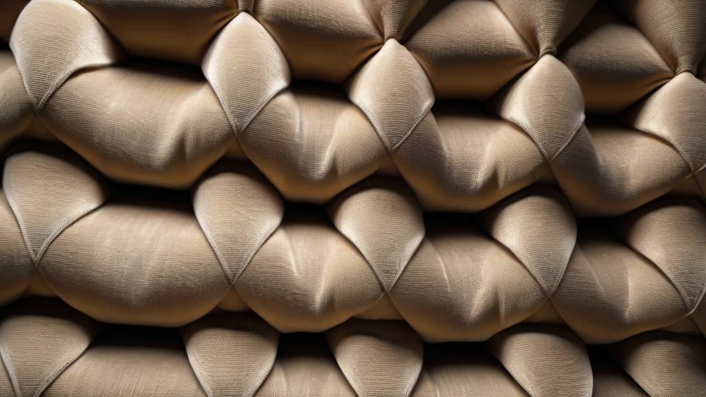 Close-up of heavy fabric texture showing how dust can settle in weaves.