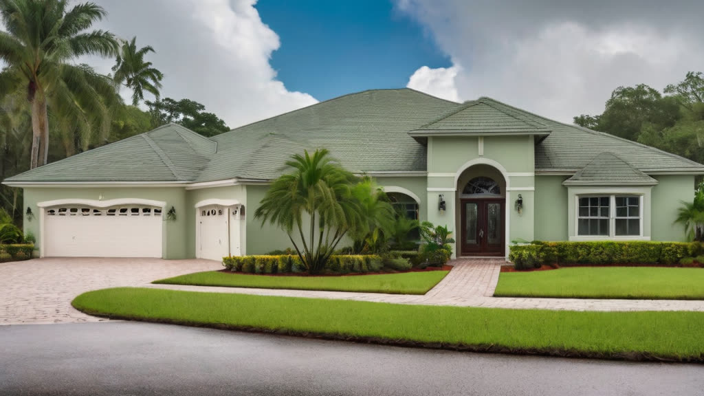 A Florida home prepared for the rainy season.